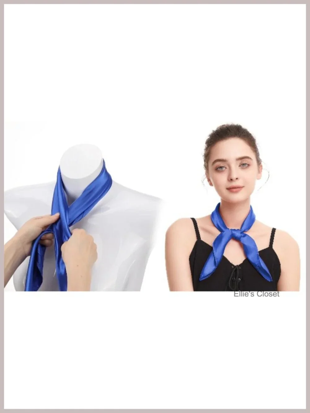 Women's Satin Square Scarf Silk-like Bandana for Head, Neck, Handbag Wrap,